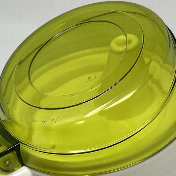 Retro Glass 7" Syrup Dispenser Pourer w Plastic Handle and Flip Top Cover Lid - Picture 8 of 11